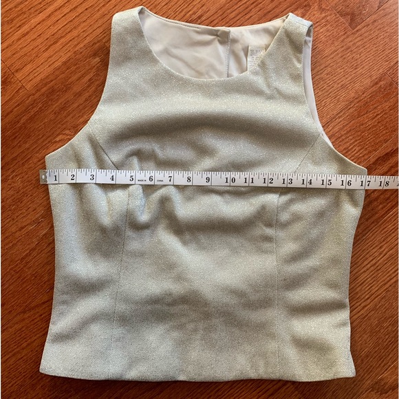 Vintage, formal, silver, floor length dress, size 9/10 - Picture 9 of 14